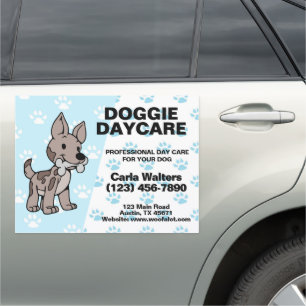 Doggie Day Care Auto Magnet