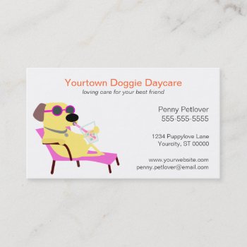 Doggie Day Care Business Card by PetProDesigns at Zazzle