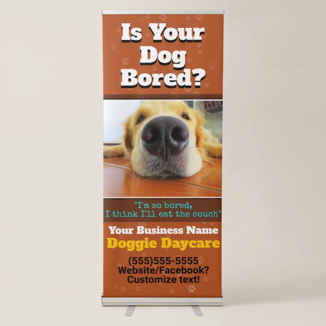 Doggie DayCare Dog Sitting Customizable Banner (Front)
