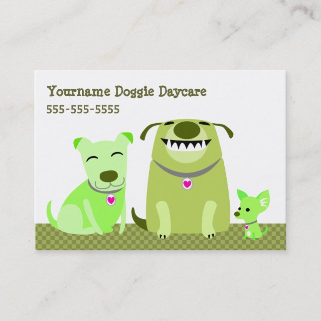 Doggie Daycare/Dog Walker Business Card (Front)