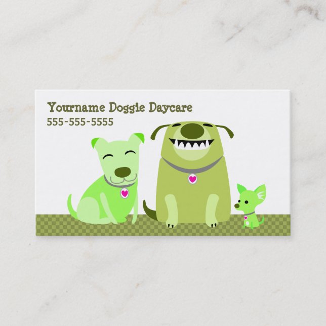 Doggie Daycare/Dog Walker Business Card (Front)