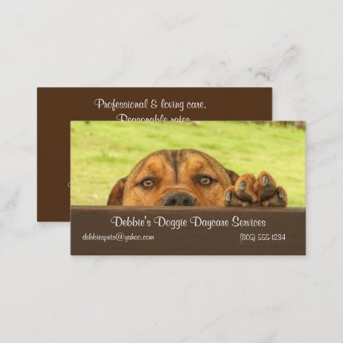 Doggie Daycare Services Business Card