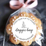 Doggie Dog Treat Pet Wedding Favor Bridal Shower Classic Round Sticker<br><div class="desc">Doggie Dog Treat Pet Wedding Favor Bridal Shower Classic Round Sticker</div>
