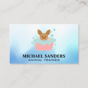 Doggie in Bubble Bath Business Card