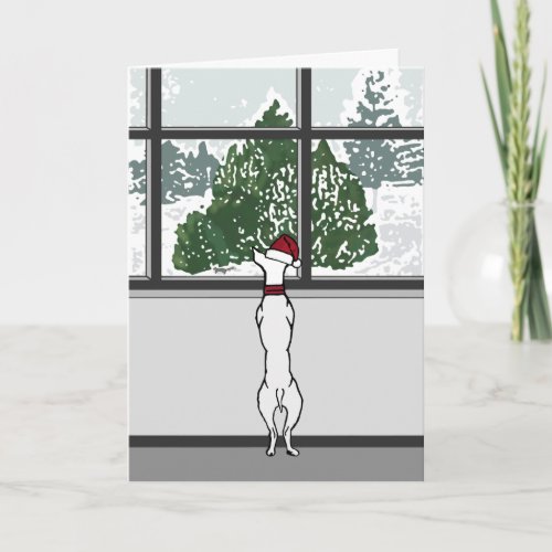 Doggie in the Christmas Window Card