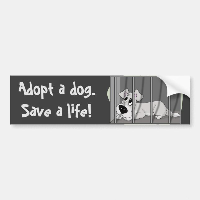 Doggie Jail Bumper Sticker (Front)