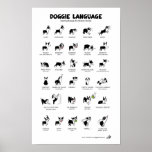 Doggie Language Large Poster at Zazzle