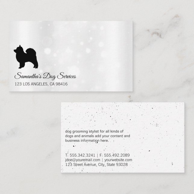 Doggie Logo | Sparkle Bubble Business Card (Front/Back)