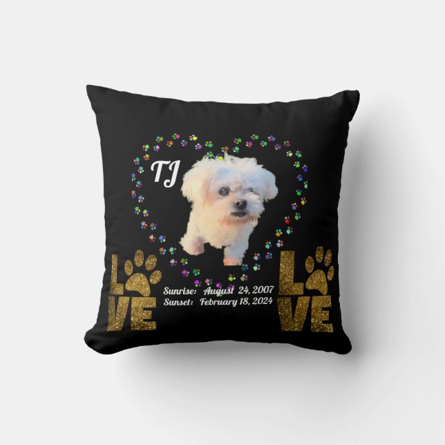 Doggie lover throw pillow (Front)