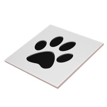 Doggie Paw Print Ceramic Tile by CNelson01 at Zazzle