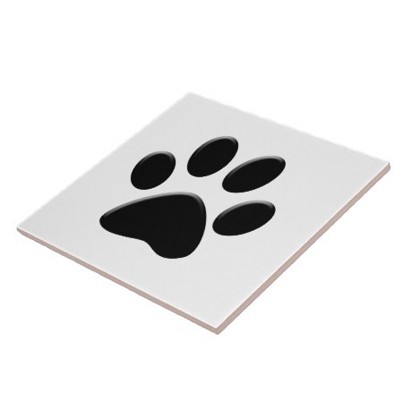 Doggie Paw Print Ceramic Tile