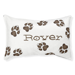 Doggie Paw Prints in Brown Splotches - Dog Bed 3