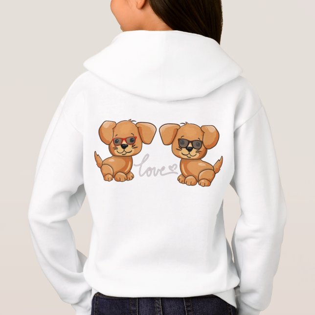 Doggie Puppy Love  Hoodie (Back)
