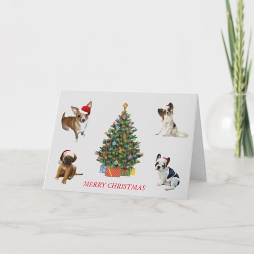 Doggie Santas Holiday Card