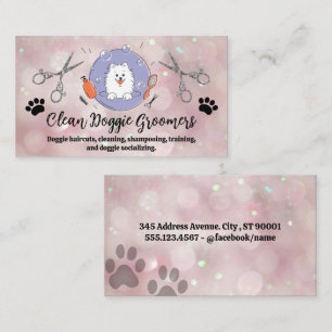 Doggie   Scissors and Comb   Groomers Business Card