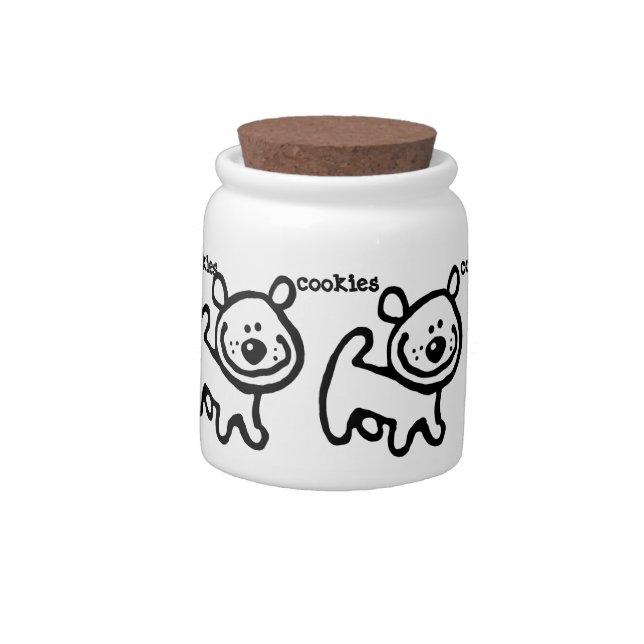 Doggie treat cookie jar (Left)