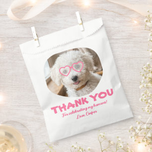 Doggie Treat Wedding Dog Photo Thank You Favor Bag