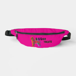 Doggie Treats Logo Novelty Hot Pink Fanny Pack