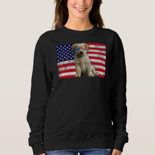 Doggie Usa Dog Owner Usa Maltese Usa Flag Sweatshirt