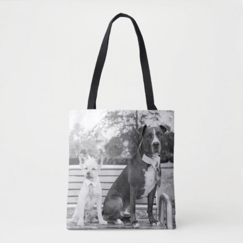 Doggie wedding tote bag