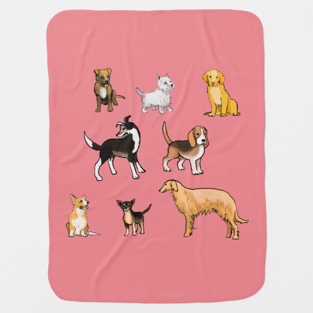 Doggies Baby Blanket (Front)