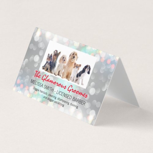 Doggies  Sparkle Background Business Card