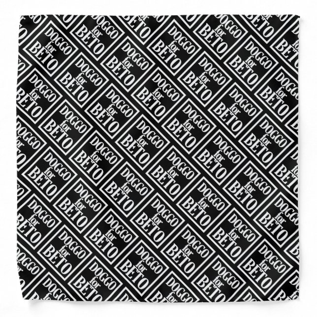 Doggo for Beto bandanna (black) (Front)