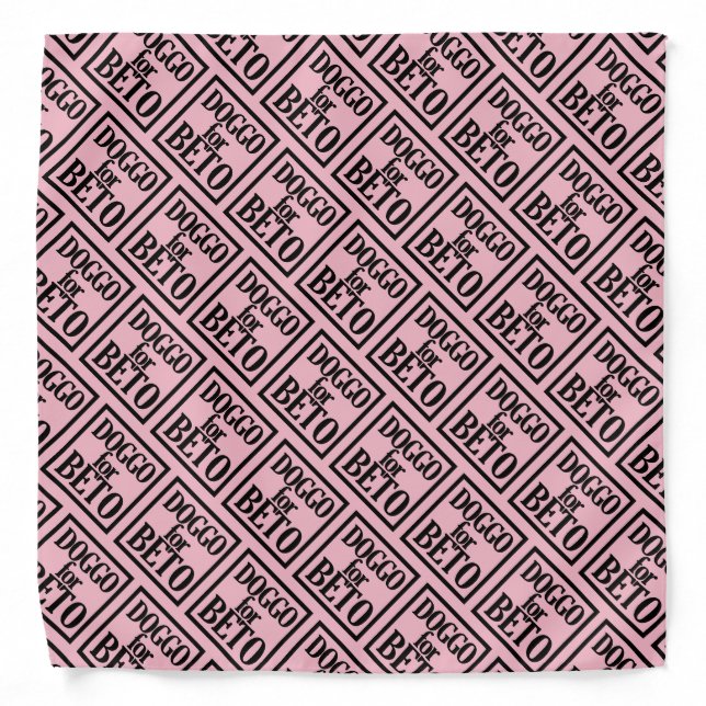 Doggo for Beto bandanna (pink) (Front)