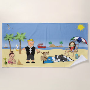 Doggone Beachy Beach Towel
