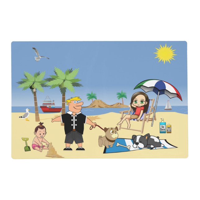 Doggone Beachy Placemat (Back)