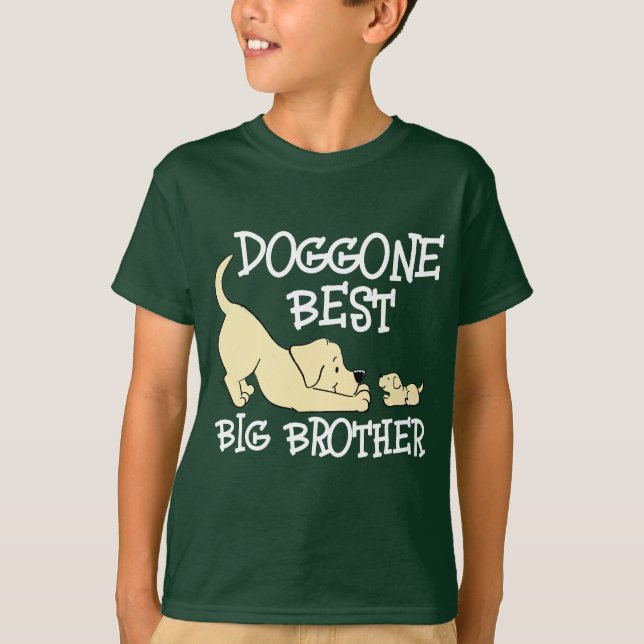Doggone Best Big Brother Cute Matching Sibling T-Shirt (Front)