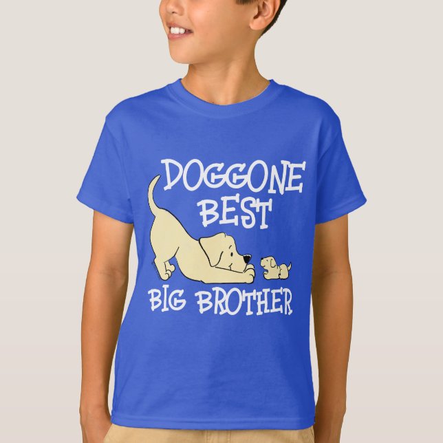 Doggone Best Big Brother Cute Matching Sibling T-Shirt (Front)