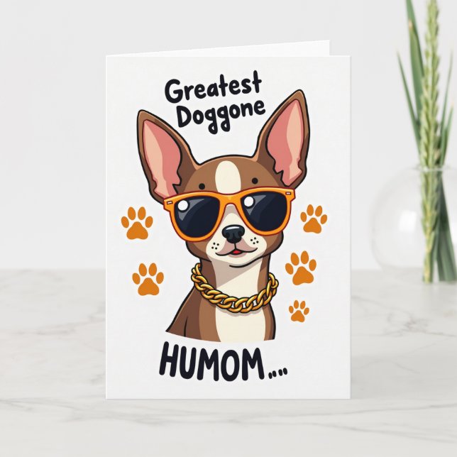 Doggone Great Humom Illustration Card (Front)