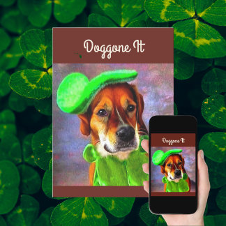 Doggone It Cute Dog Saint Patrick's Day Custom  Holiday Card