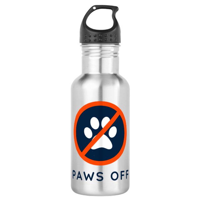 DogGoneIt -Paws Off-18 oz  Stainless Steel Water Bottle (Front)