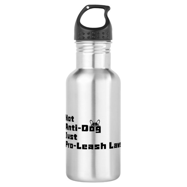 DogGoneIt - Pro-Leash Laws-180z Stainless Steel Water Bottle (Front)
