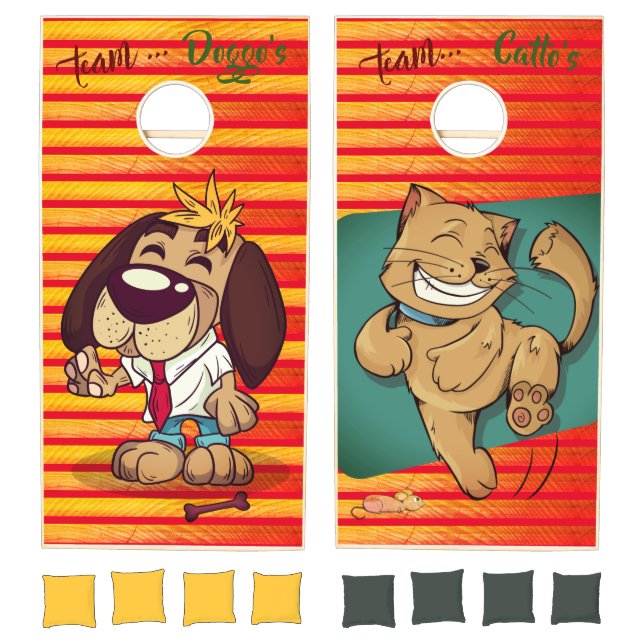 Doggo's Catto's (dog / Cat)  Cornhole Set (Set)