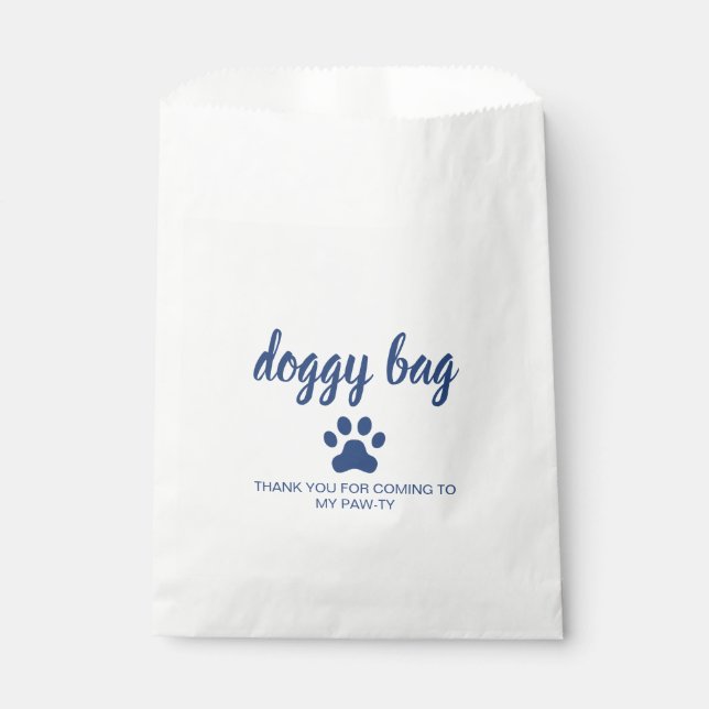 Doggy Bag puppy birthday party favor (Front)