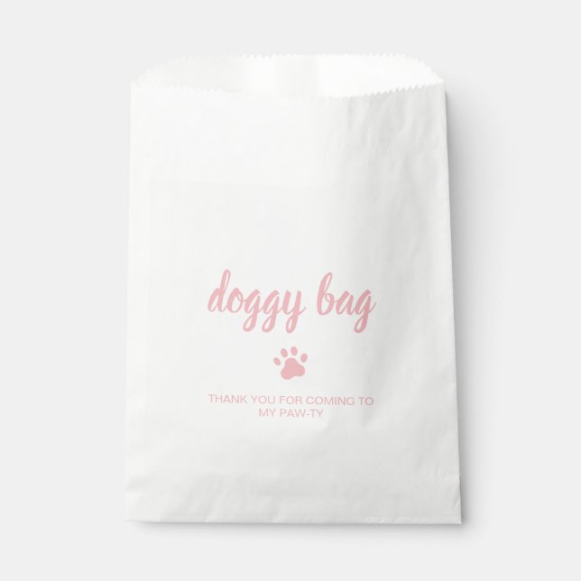 Doggy Bag puppy birthday party favor (Front)