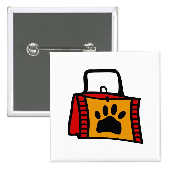 Doggy Bag With Funky Purse Pinback Buttons