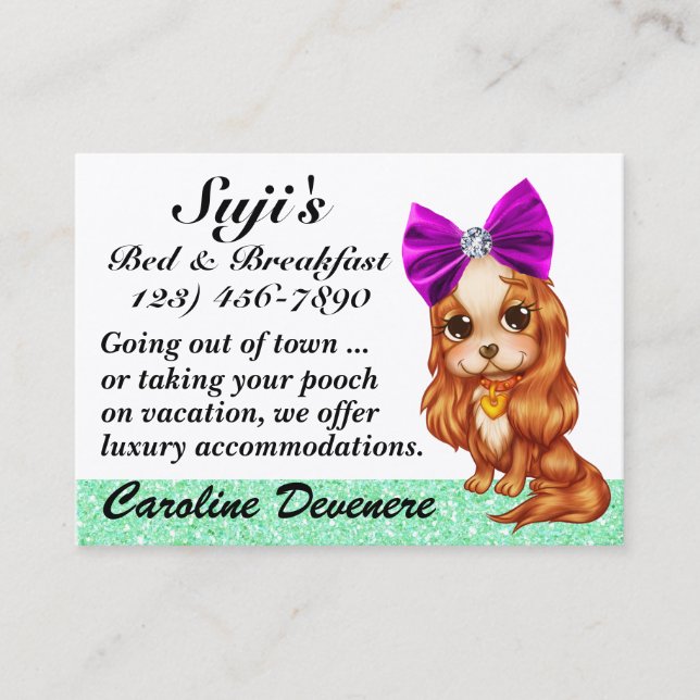 Doggy Bed and Breakfast - SRF Business Card (Front)
