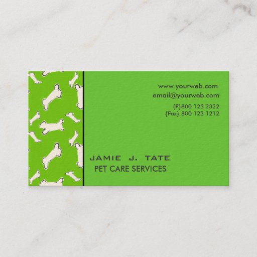 Customizable Doggy Bones Business Cards