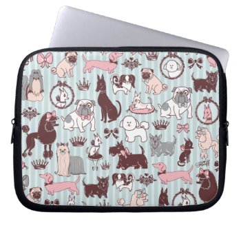 Doggy Boudoir Laptop Sleeve by FluffShop at Zazzle
