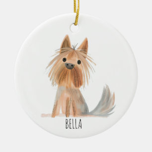 Doggy Christmas Ornamnent Ceramic Ornament