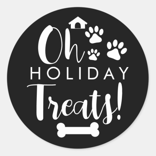 Doggy Christmas Present pooch Custom Dog Biscuit Classic Round Sticker