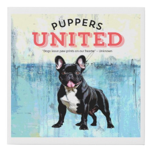 Doggy collection for Pillow and home products Faux Canvas Print