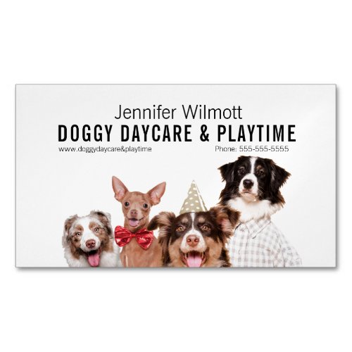 Doggy Daycare  Business Card Magnet