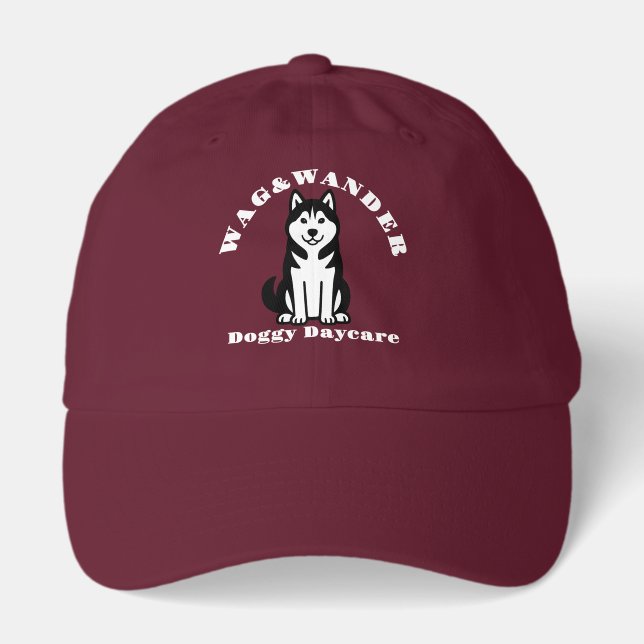 Doggy Daycare Dog Services - Husky Logo Cap (Front)