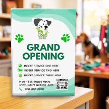 Doggy Daycare Menu Price List QR Code Counter