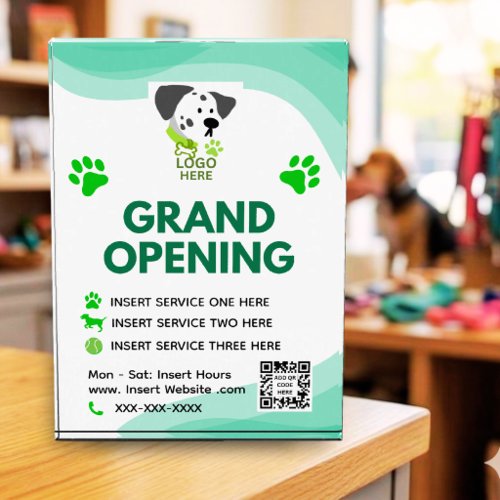 Doggy Daycare Menu Price List QR Code Counter Acrylic Award